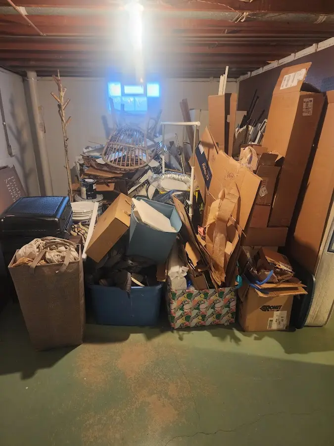 Roll-off dumpster container at job site for Roll Off Dumpster Rental in Patton